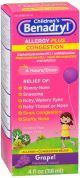Benadryl-D Kids Allergy-Sinus Liq Grape 4oz