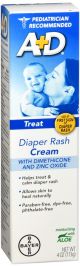 A+D Medicated Zinc Oxide Cream 4oz
