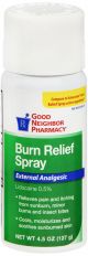 GNP Burn Relief Spray with Lidocaine Aloe 4.5oz
