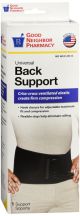 GNP Back Support Elastic Black Universal