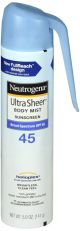 Neutrogena Ultra Sheer SPF45 Spray 5oz
