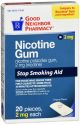 GNP Nicotine 2mg Gum Regular 20ct