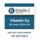 Vitamin D3 125mcg 5000iu SGC 100ct