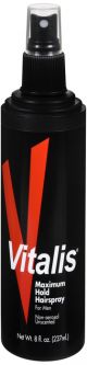 Vitalis Spray Non-Aero Max hold Unscented 8oz