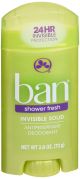 Ban Invisible Solid Antiper Deo Shower Fresh 2.6oz